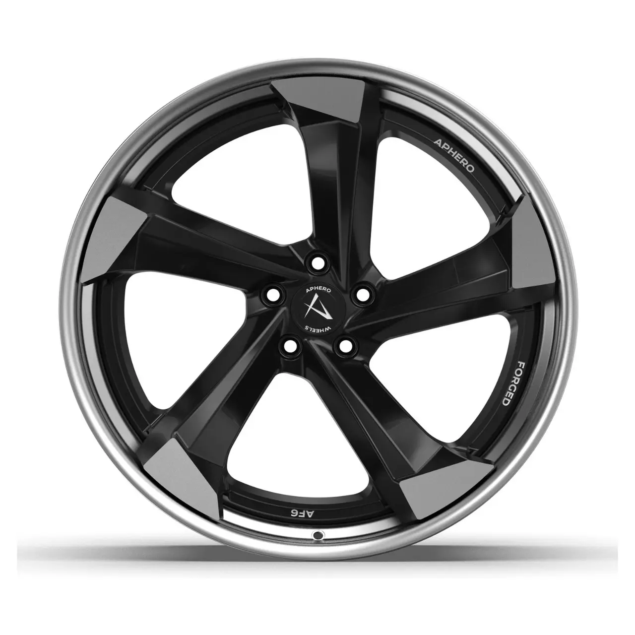 Aphero AF-6 two-piece forged wheel, studio photograph