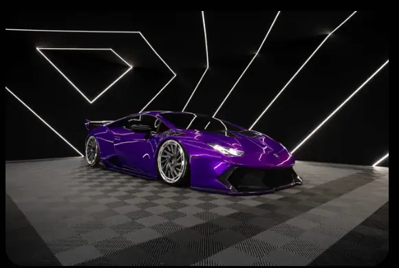 Purple Lamborghini Huracán LP610-4 fitted with Aphero AF-3 wheels