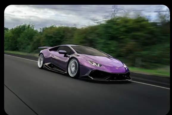 Purple Lamborghini Huracán fitted with Aphero LH-3 wheels
