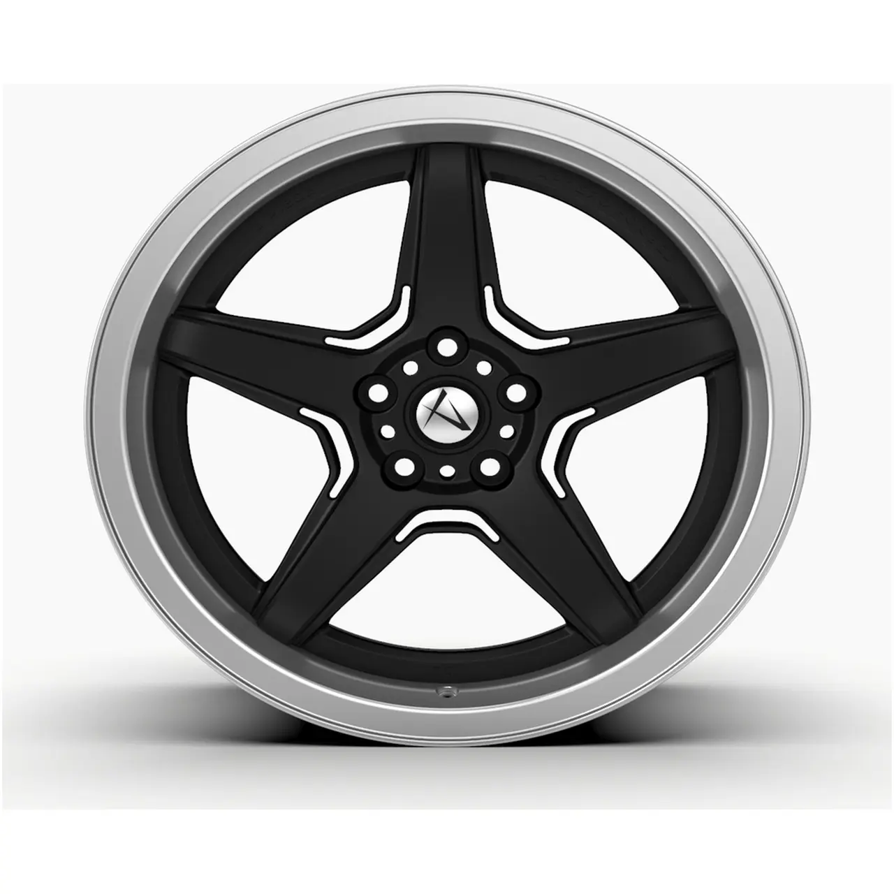 Aphero JD-1 five-spoke two-piece forged wheel, studio photograph