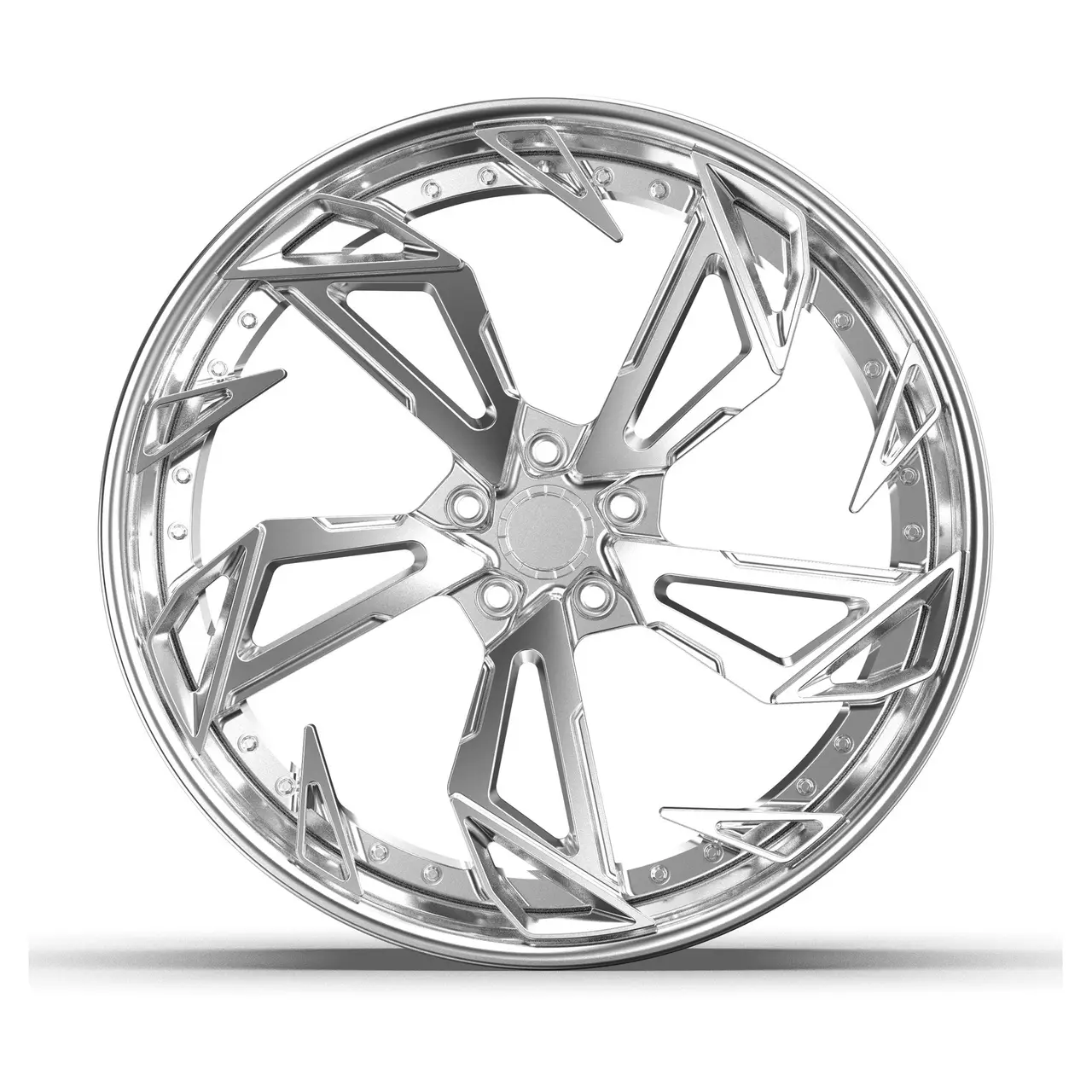 Aphero LH-4 two-piece forged wheel, studio photograph